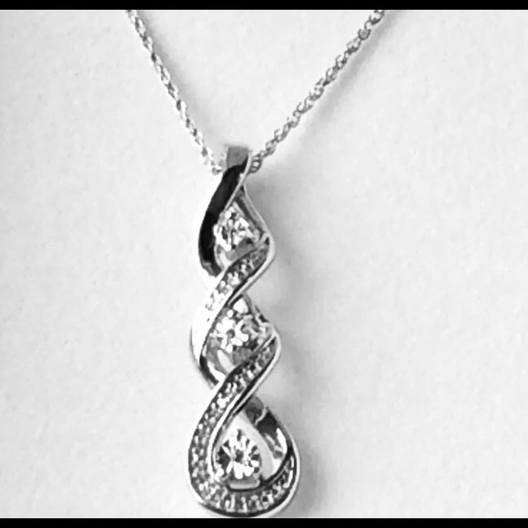 New Diamonds Charm Sterling Silver Free 18” Chain! - Picture 8 of 8